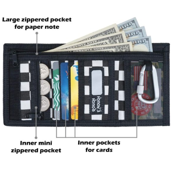 Rough Enough Canvas Travel Men Women Kids Wallet - Picture 1 of 2